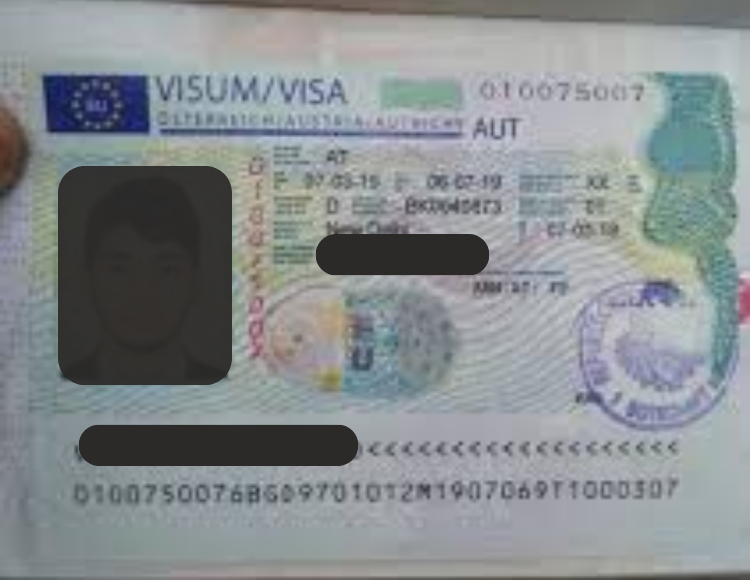 Austria Visa Sample